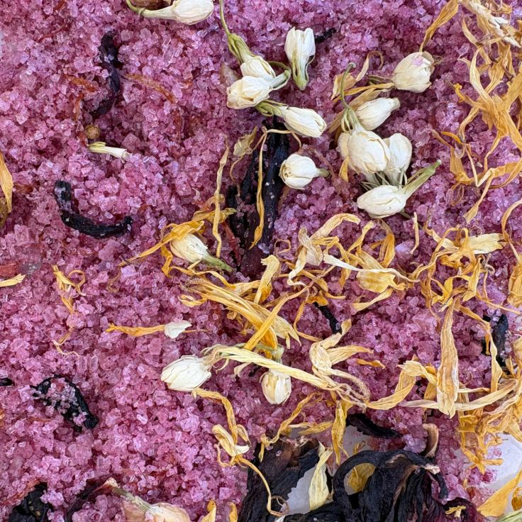 hibiscus, lavender + bergamot bath salt