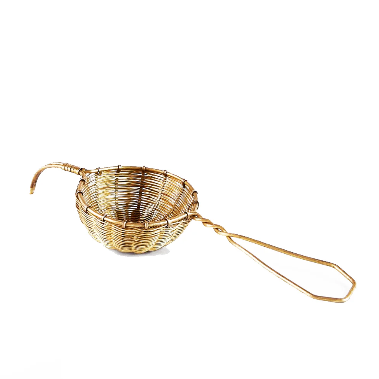 woven small brass tea strainer