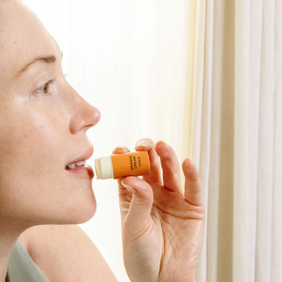 orange cream organic lip balm