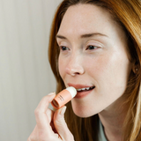 peach organic lip balm