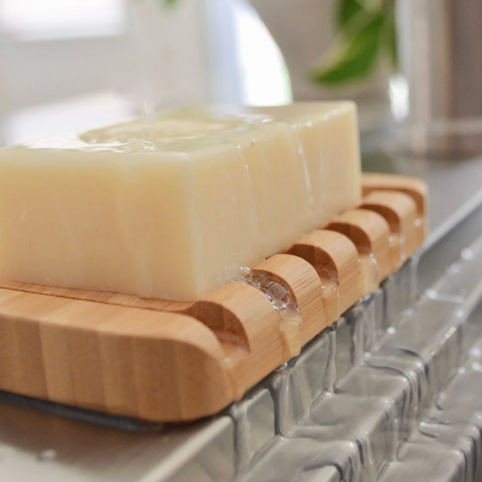 bamboo draining soap dish