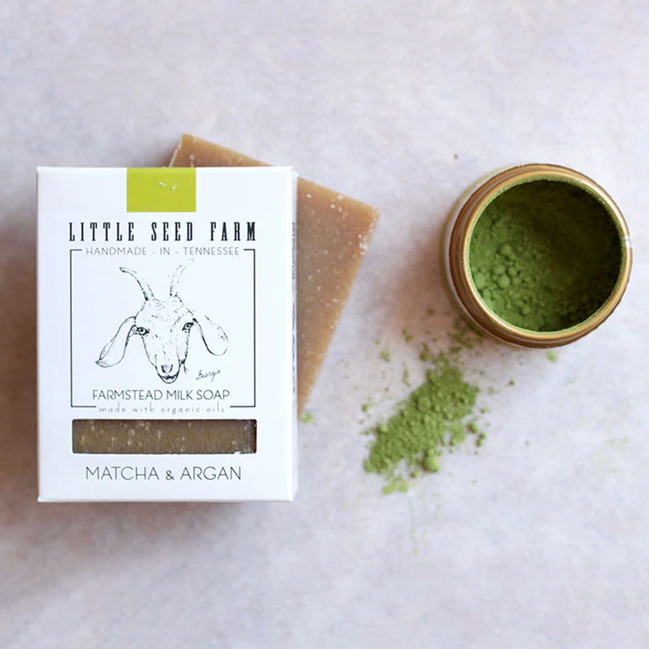 matcha + argan bar soap