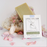 blue tansy rose bar soap
